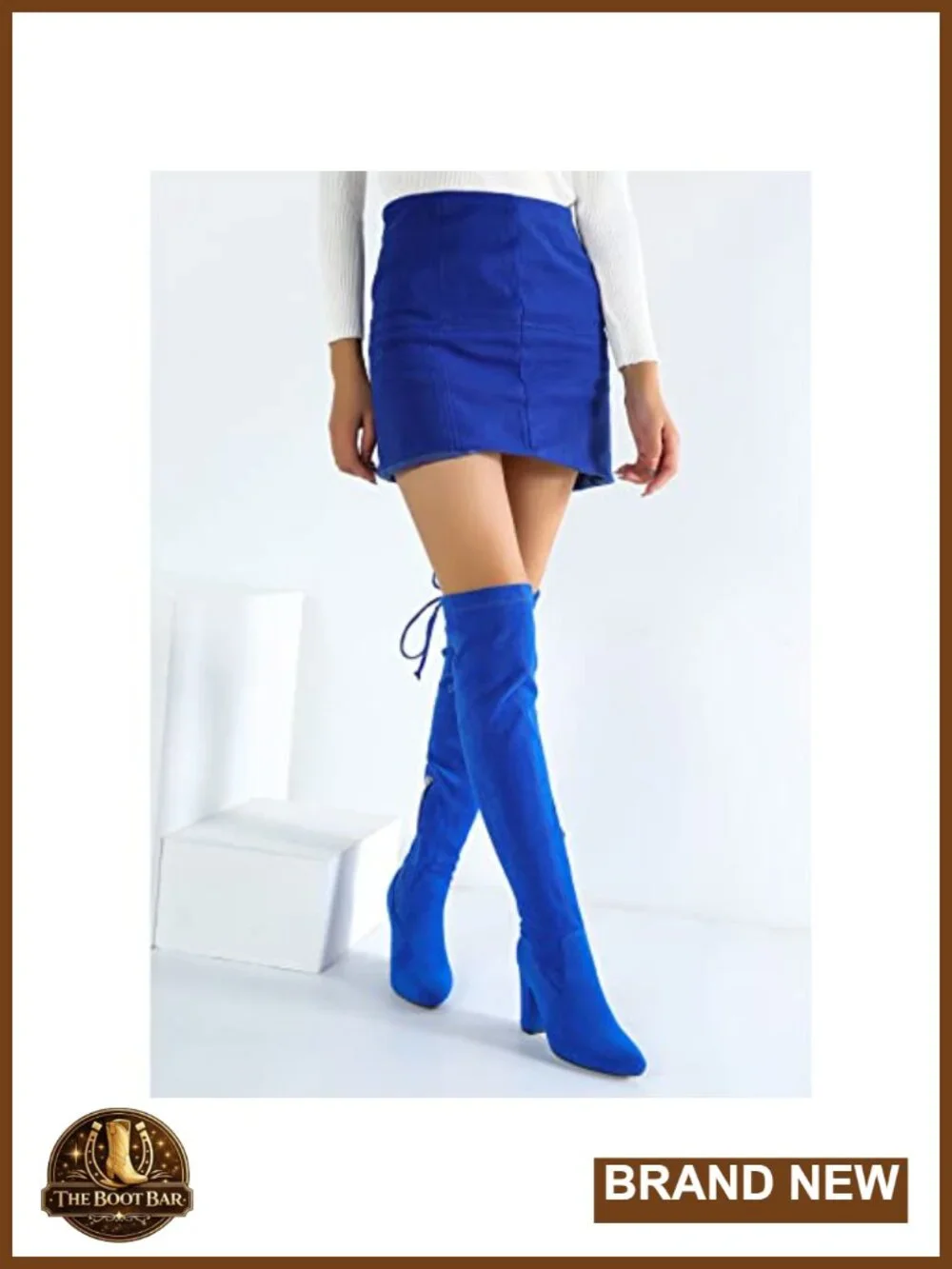Women's Thigh High Boots Over The Knee Sexy Pointed Toe Chunky Heels Zipper